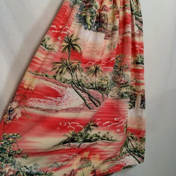 Puanani Hawaiian Dress XS Pink Tropical Aloha Beach Sleeveless Smocked Island - Picture 7 of 15